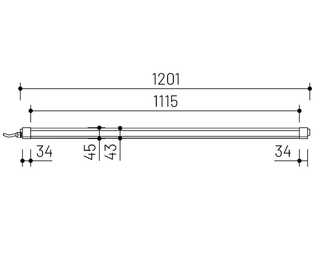 MINALOX LED LINEAR LIGHT / 120cm / 24V / 40W / DUALWHITE