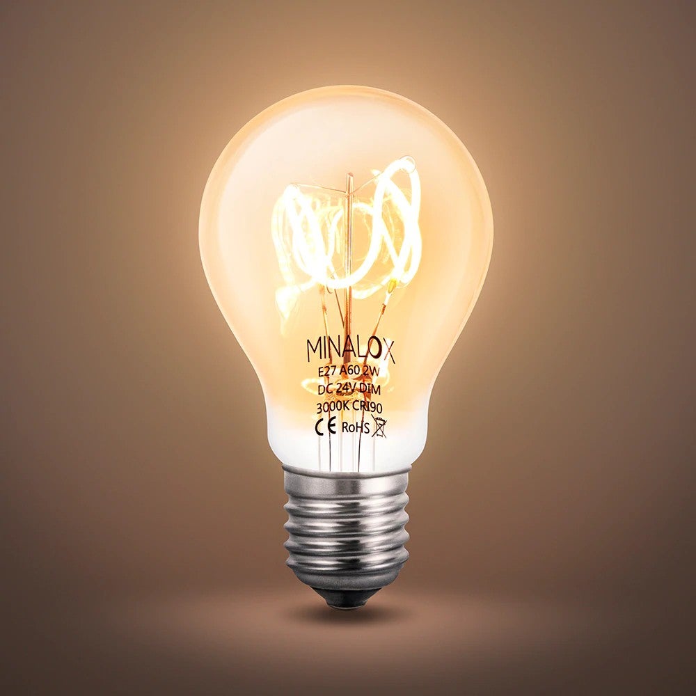 MINALOX LED Lampe A60FSG / E27 / 2W / 24V / 3000K