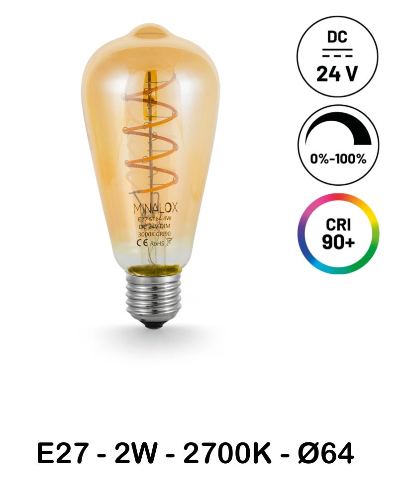 MLX LED Lampe ST64 FSG dimmbar