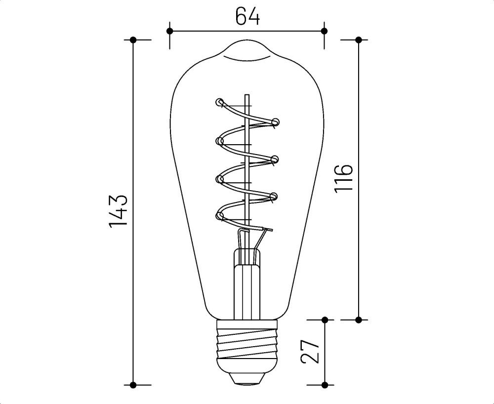MINALOX LED Lampe G64FSG / E27 / 2W / 24V / 2700K