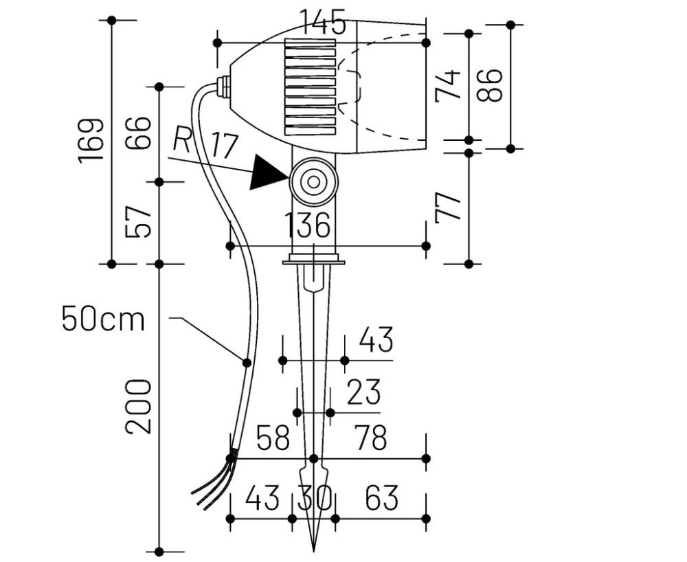 LED Gartenlampe Spike Ground / RGBW / 15W / 24V / 60°