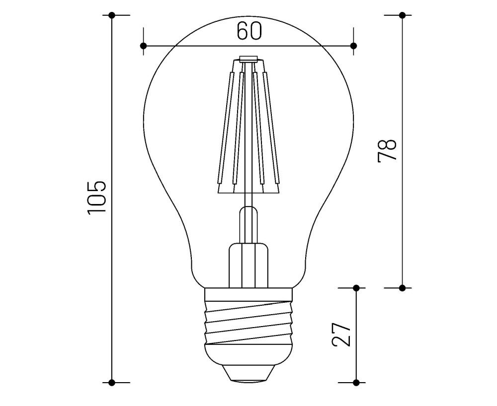 MINALOX LED Lampe A60F / E27 / 8W / 24V / 3000K