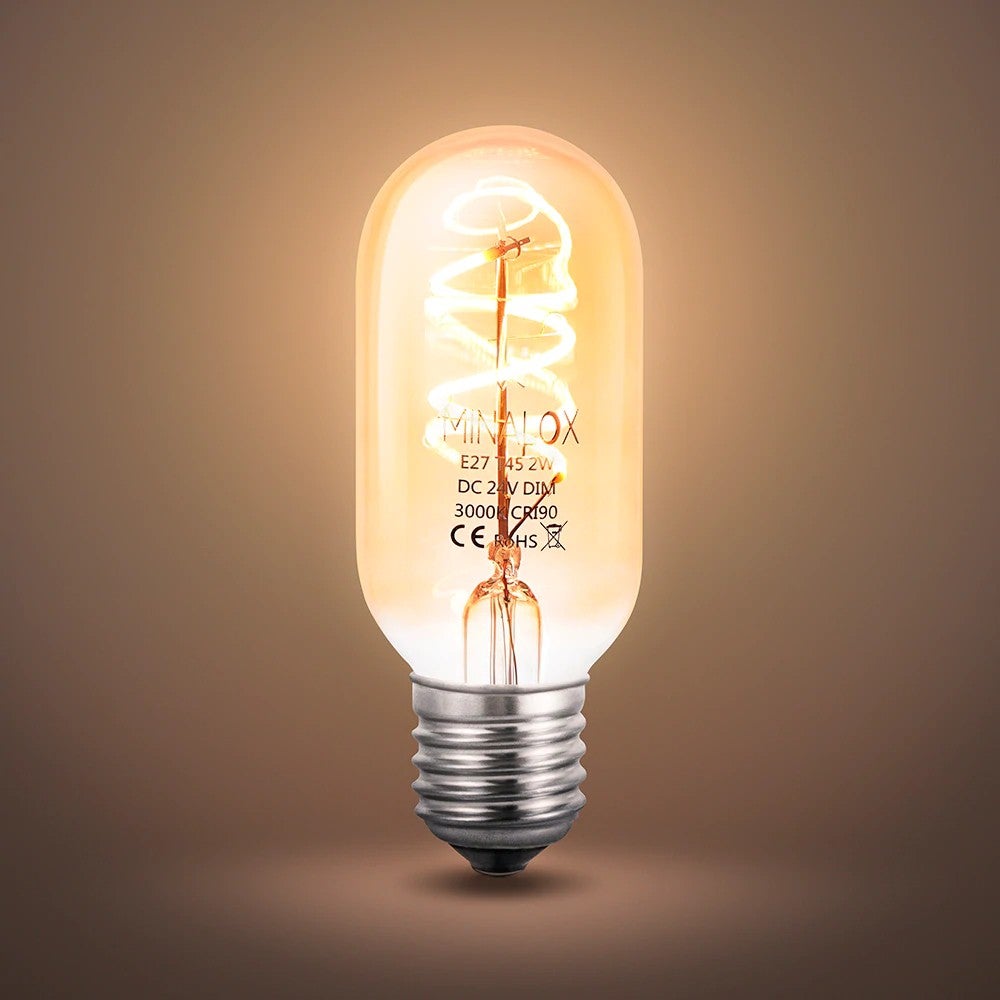 MINALOX LED Lampe T45FSG / E27 / 2W / 24V / 3000K