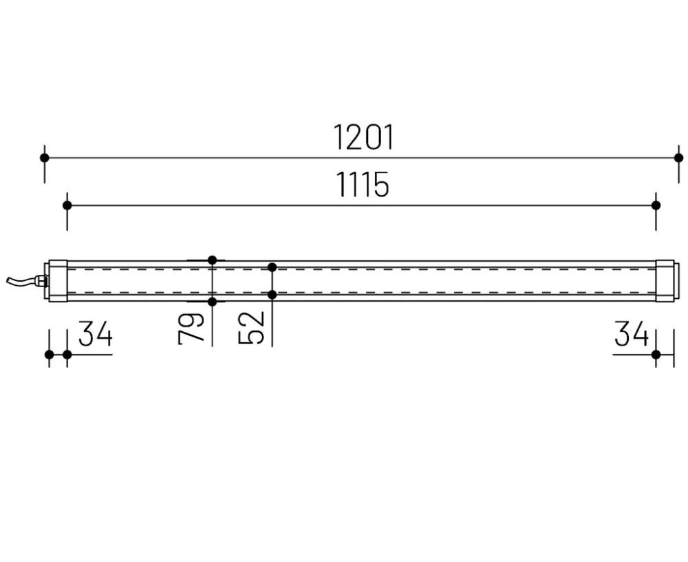 MINALOX LED LINEAR LIGHT / 120cm / 24V / 40W / DUALWHITE
