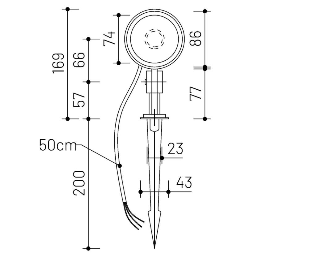 LED Gartenlampe Spike Ground / DUALWHITE / 15W / 24V / 60°