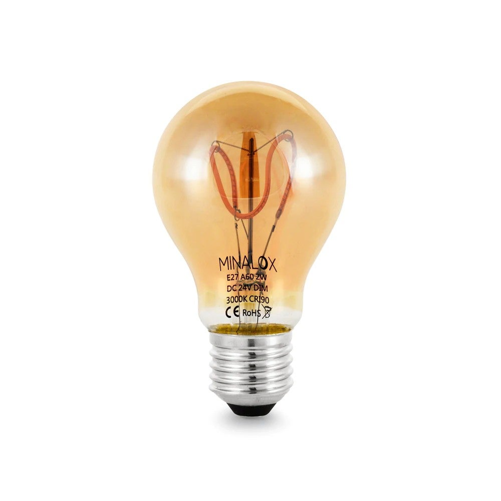 MINALOX LED Lampe A60FSG / E27 / 2W / 24V / 3000K