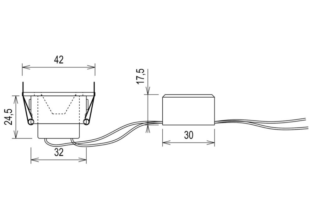 MINALOX LED Spot / D42 / 3W / 24V / 60° / 3000K