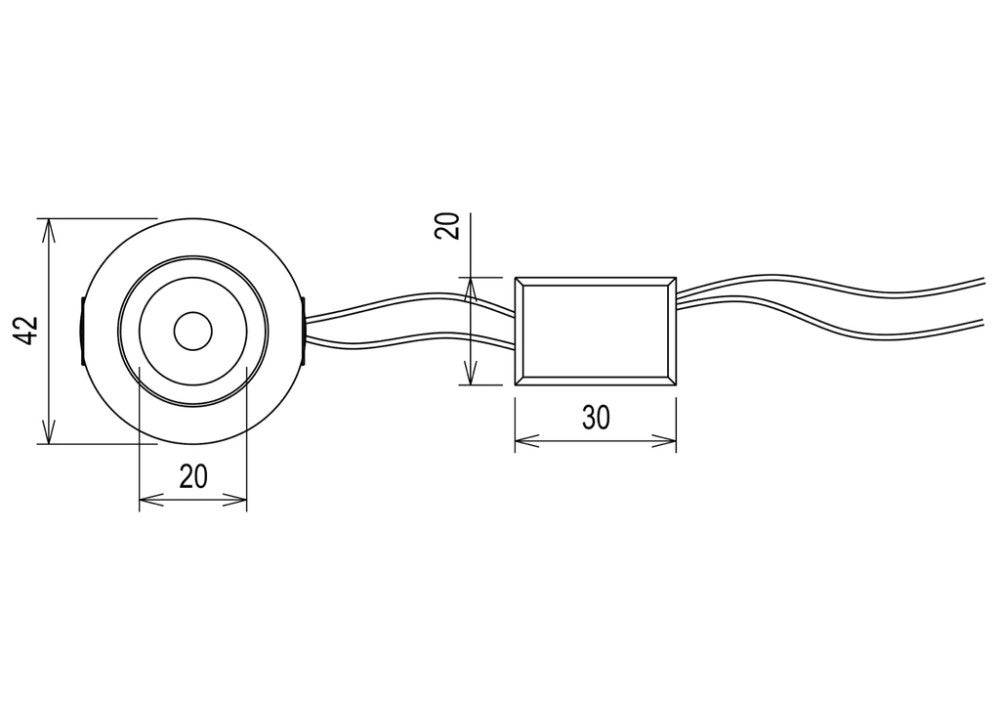 MINALOX LED Spot / D42 / 3W / 24V / 60° / 3000K