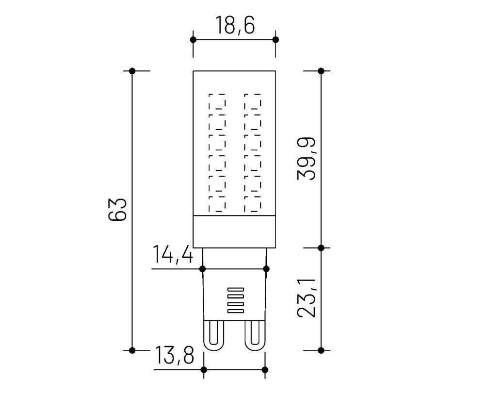 MINALOX LED Lampe / G9 / 3W / 24V