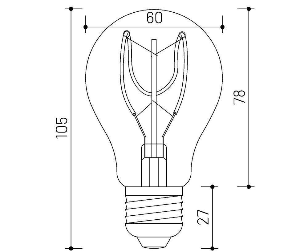 MINALOX LED Lampe A60FSG / E27 / 2W / 24V / 3000K