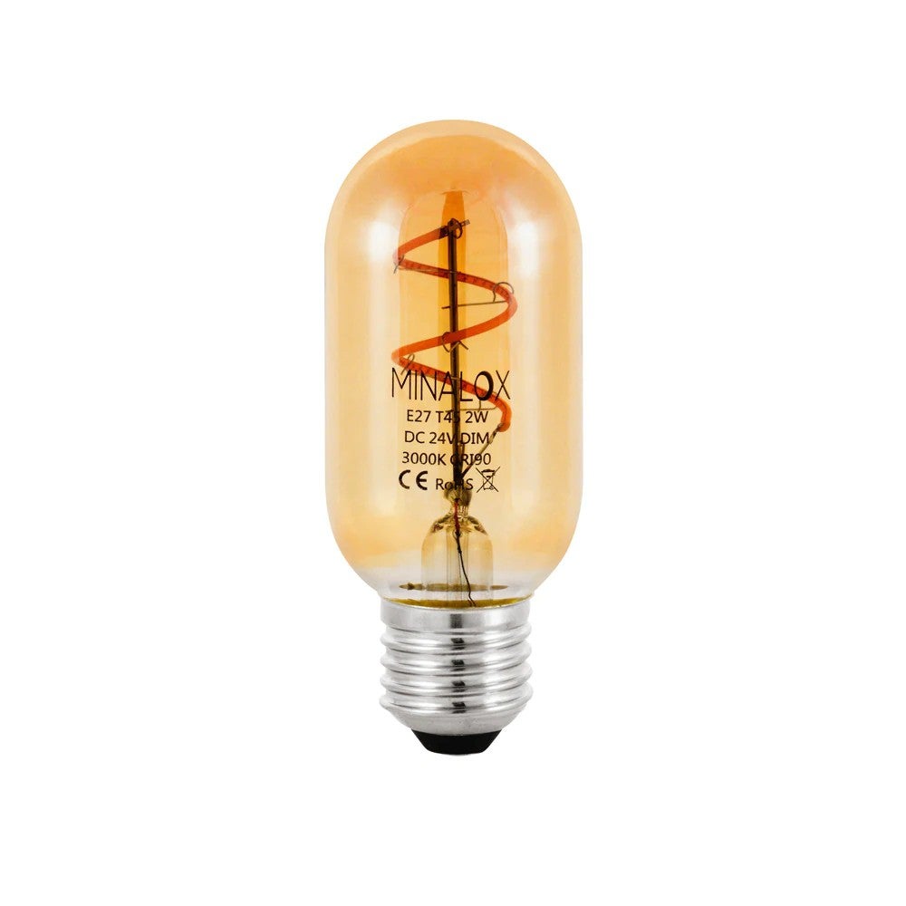 MINALOX LED Lampe T45FSG / E27 / 2W / 24V / 3000K