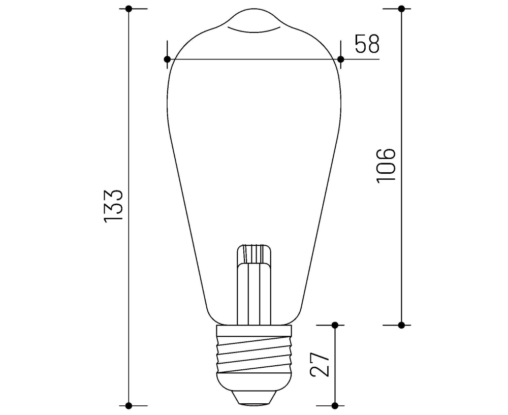 MLX LED Lampe ST58 dimmbar